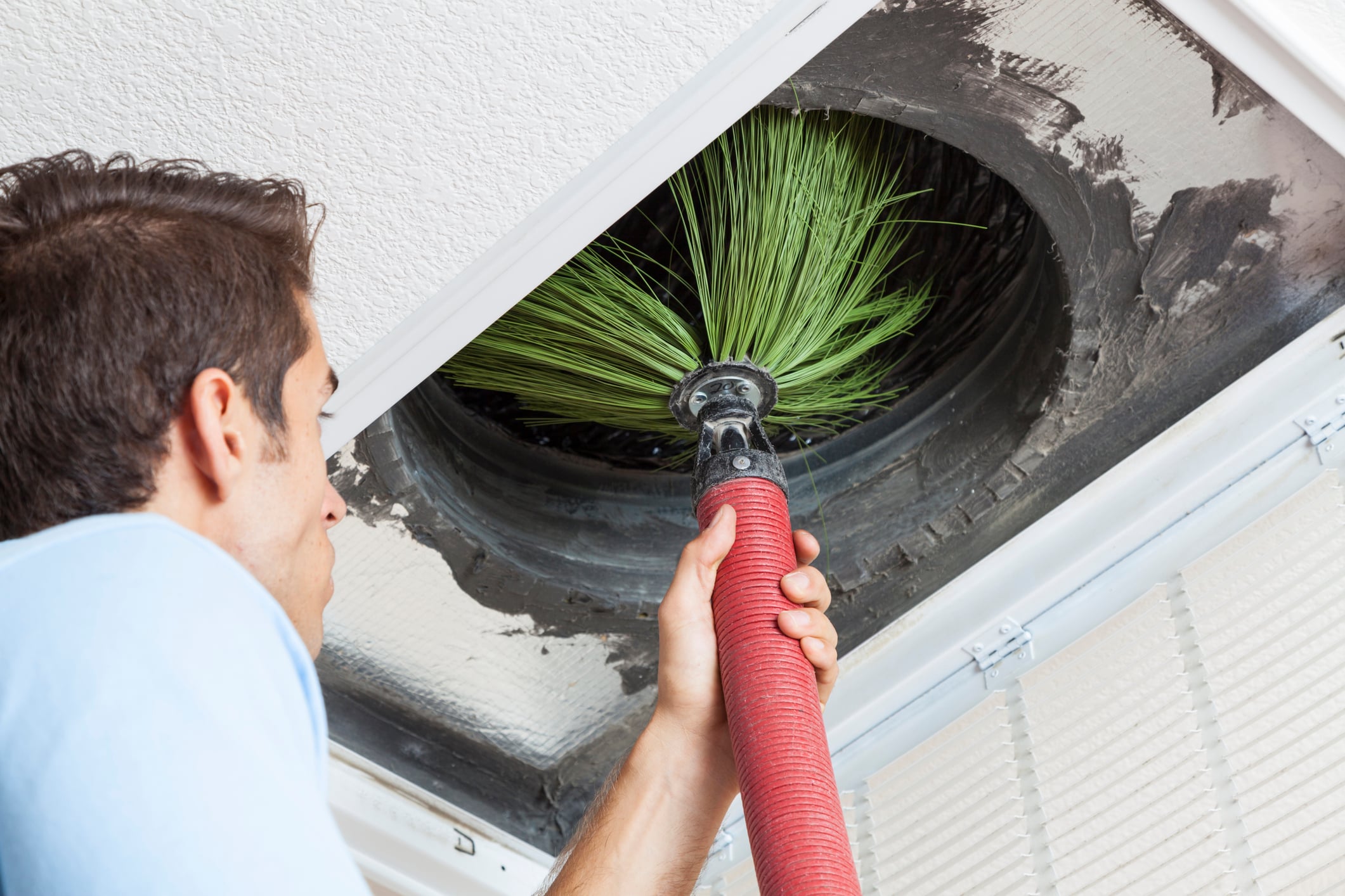 Professional air duct cleaning of residential ductwork